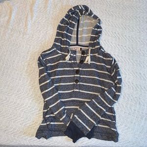 Striped cropped hoodie